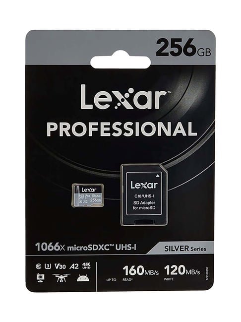 ذاكرة Lexar Professional SILVER PLUS microSDXC بسعة 256 جيجابايت