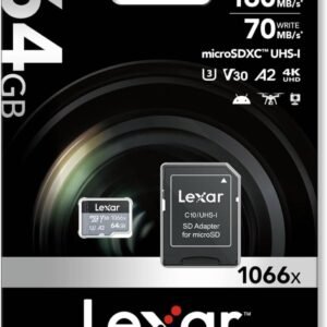 ذاكرة Lexar Professional SILVER PLUS microSDXC بسعة 64 جيجابايت