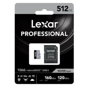 ذاكرة Lexar Professional SILVER PLUS microSDXC بسعة 512 جيجابايت